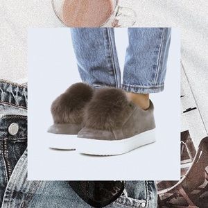 Sam Edelman PomPom Platform Sneaker Grey 9.5